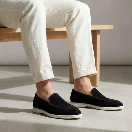 Mocassin homme en daim BLACK