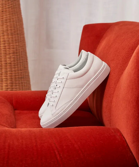Sneakers homme en cuir blanc