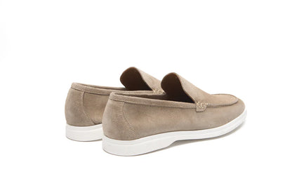 Mocassin homme en daim beige