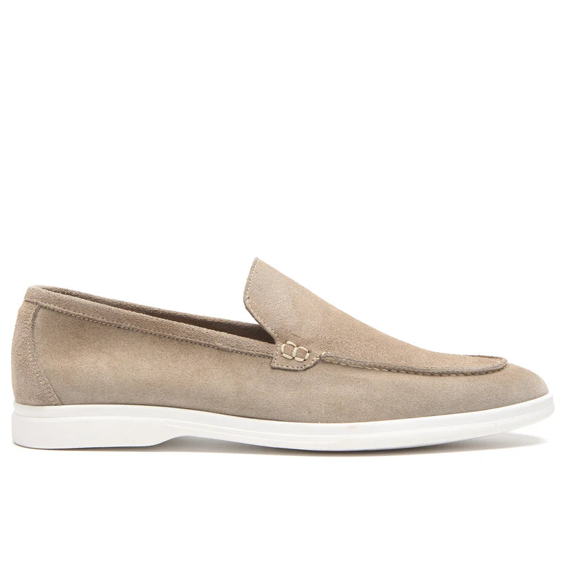 Mocassin homme en daim beige