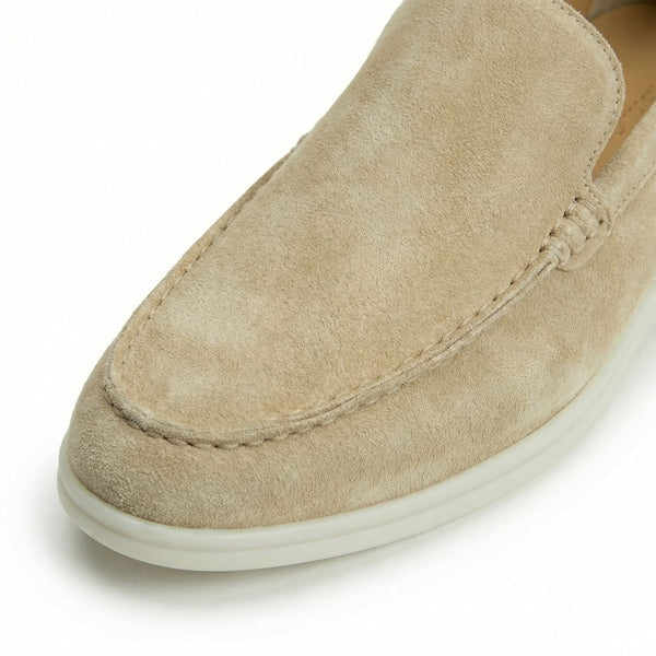 Mocassin homme en daim beige