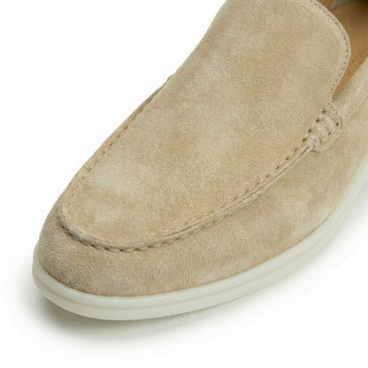 Mocassin homme en daim beige
