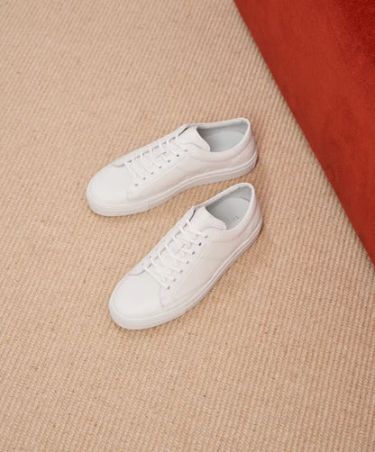 Sneakers homme en cuir blanc