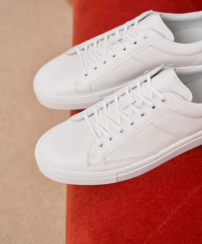 Sneakers homme en cuir blanc
