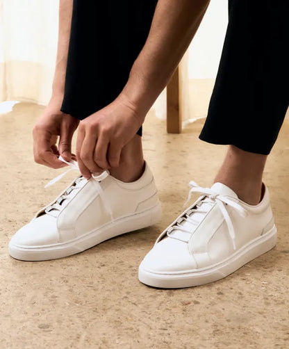 sneakers cuir blanc