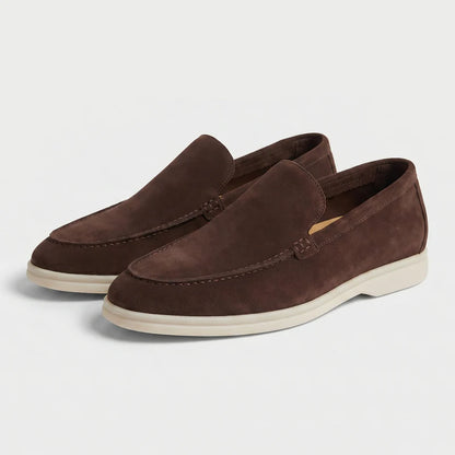 Mocassin homme en daim Marron Chocolat