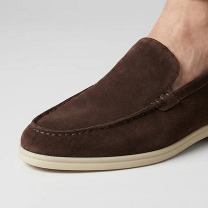Mocassin homme en daim Marron Chocolat