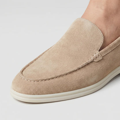 Mocassin homme en daim beige