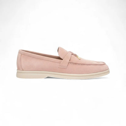 Mocassins Femme 100% Daim Rose